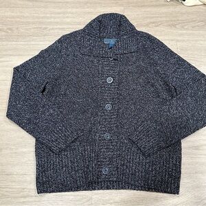 Karen Scott Men's Charcoal Cardigan Sweater